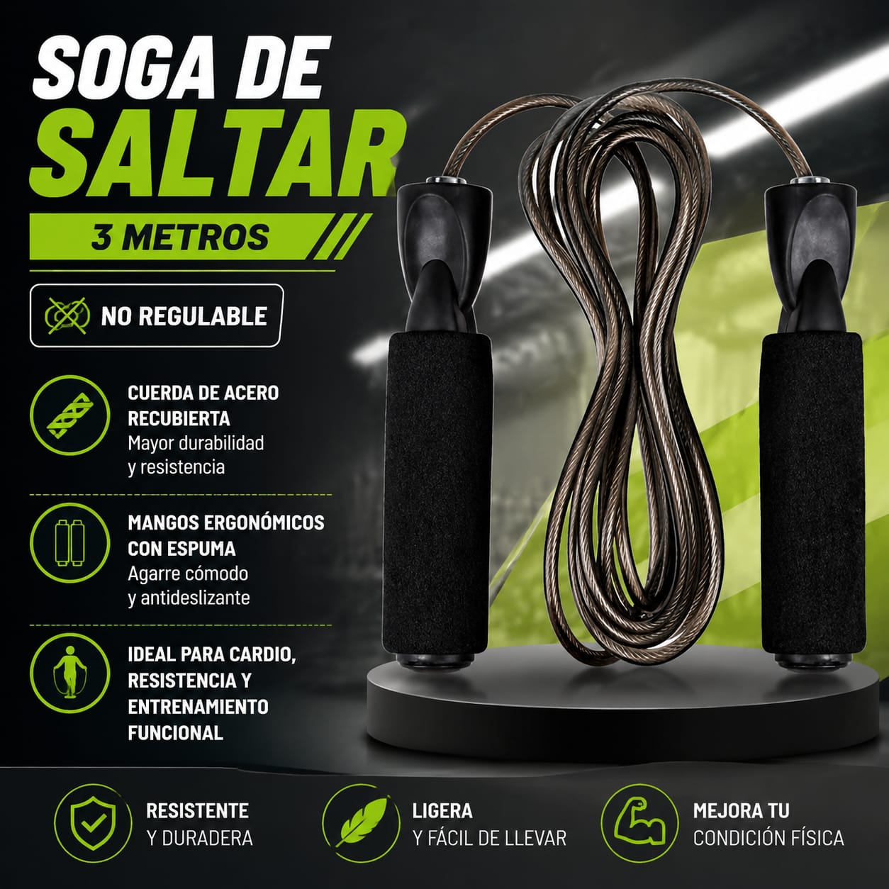 SALTA SOGA CUERDA DE ALUMINIO